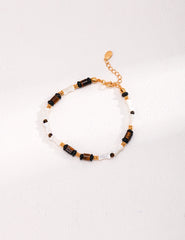 Sterling Silver Tiger Eye Stone Beaded Bracelet（Two styles）