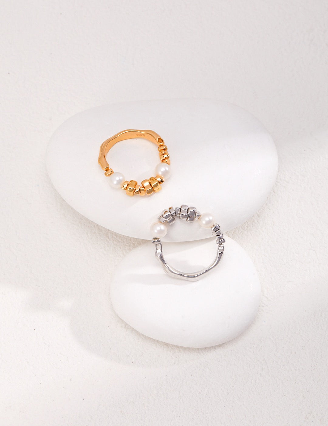 Pure Silver Pearl Ring