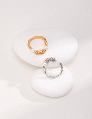 Pure Silver Pearl Ring