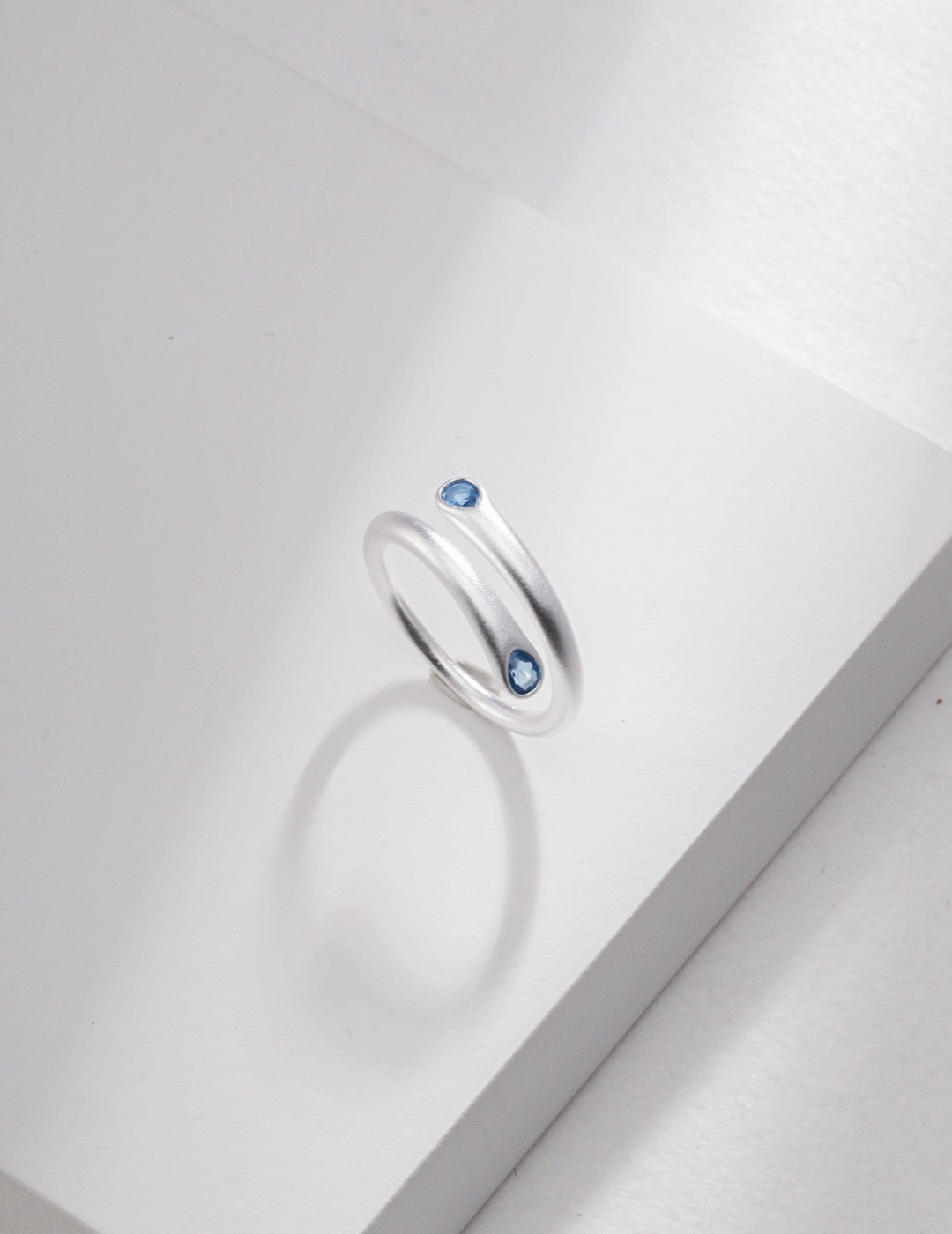 Sterling silver sapphire ring