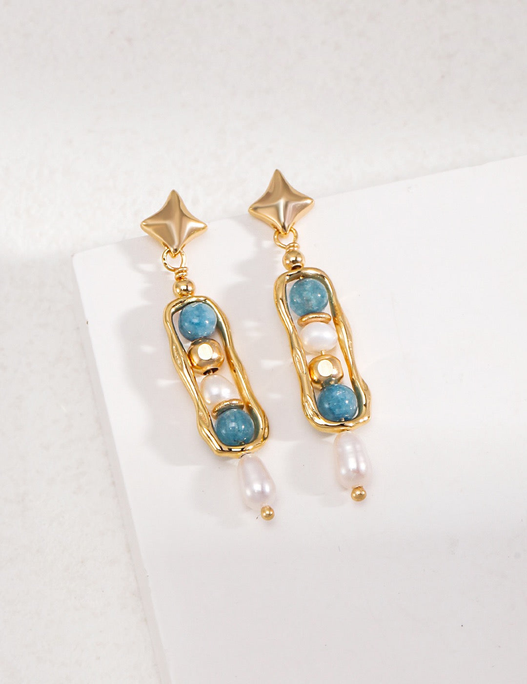 Tianhe Stone Fantasy Star Earrings