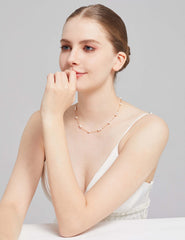 Elegant Model Wearing Silver Bracelet with Water Ripple Design