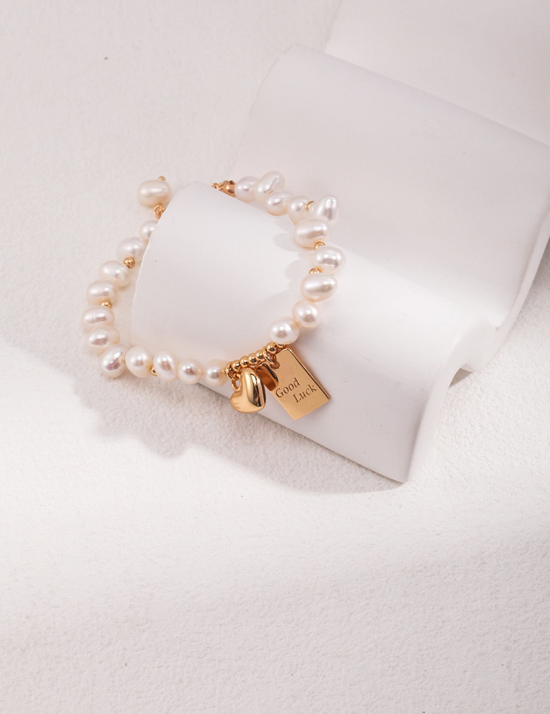 Silver and Pearl Bracelet - Vintage Gold