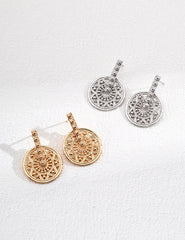 Designed Openwork Floral Earring