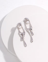 Elegant S925 Silver Earrings with Natural Pearls