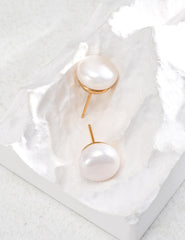 Minimalist Sterling Silver Pearl Earrings