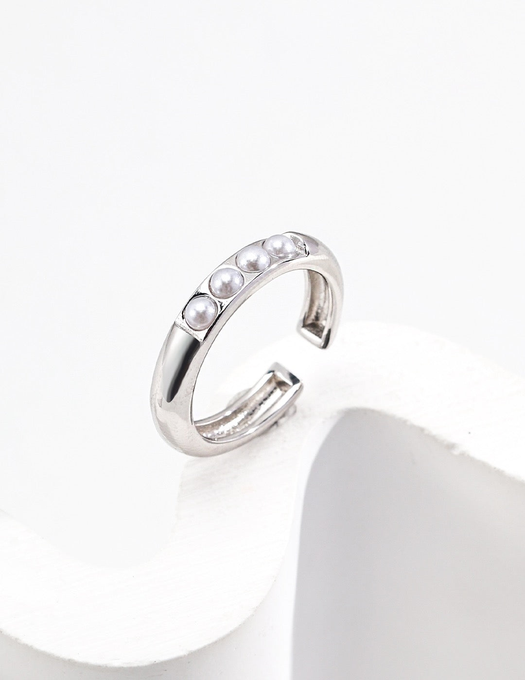 Sterling Silver Bead Ring