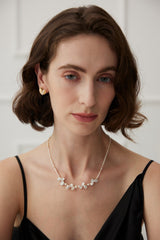 Morning Dew Cherry Dream Natural Baroque Stone Pearl Necklace