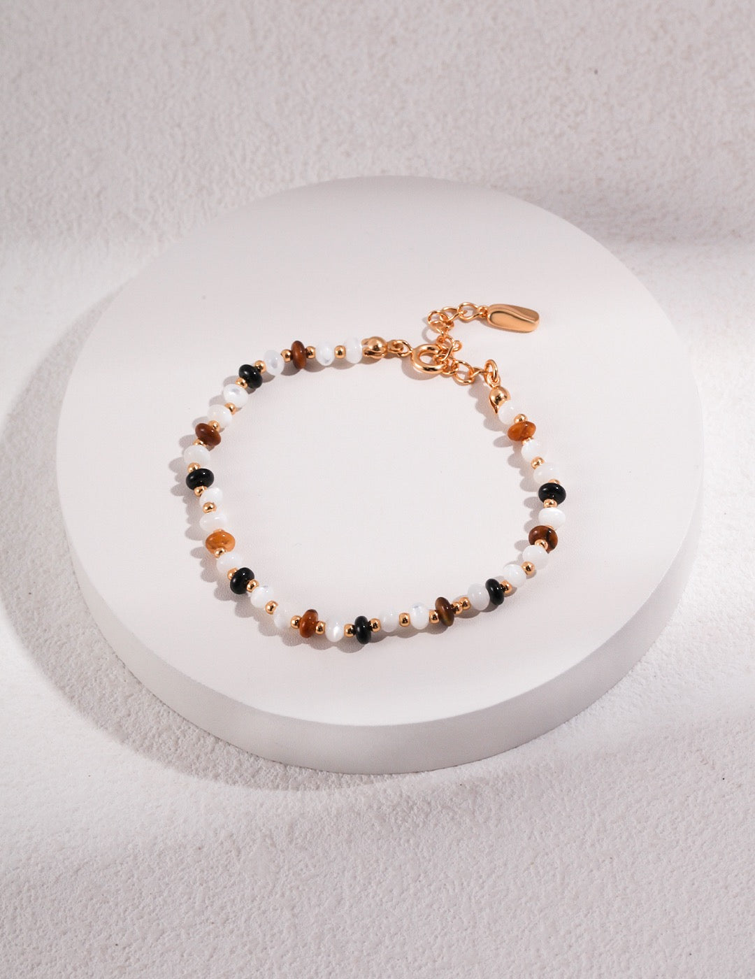 Sterling Silver Tiger Eye Stone Beaded Bracelet（Two styles）