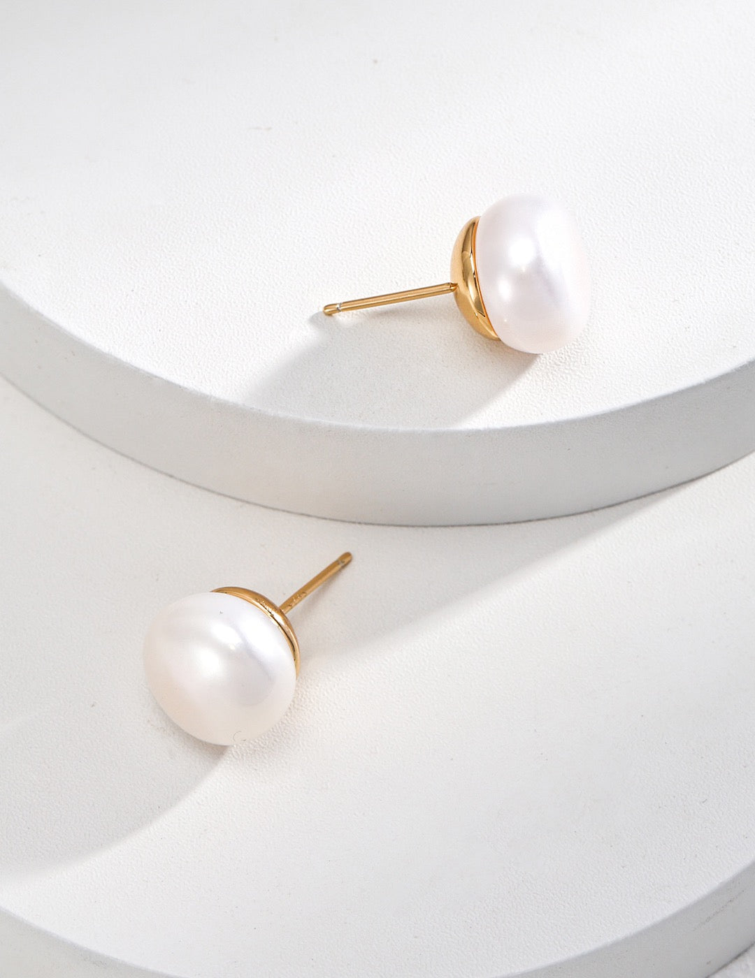 Minimalist Sterling Silver Pearl Earrings