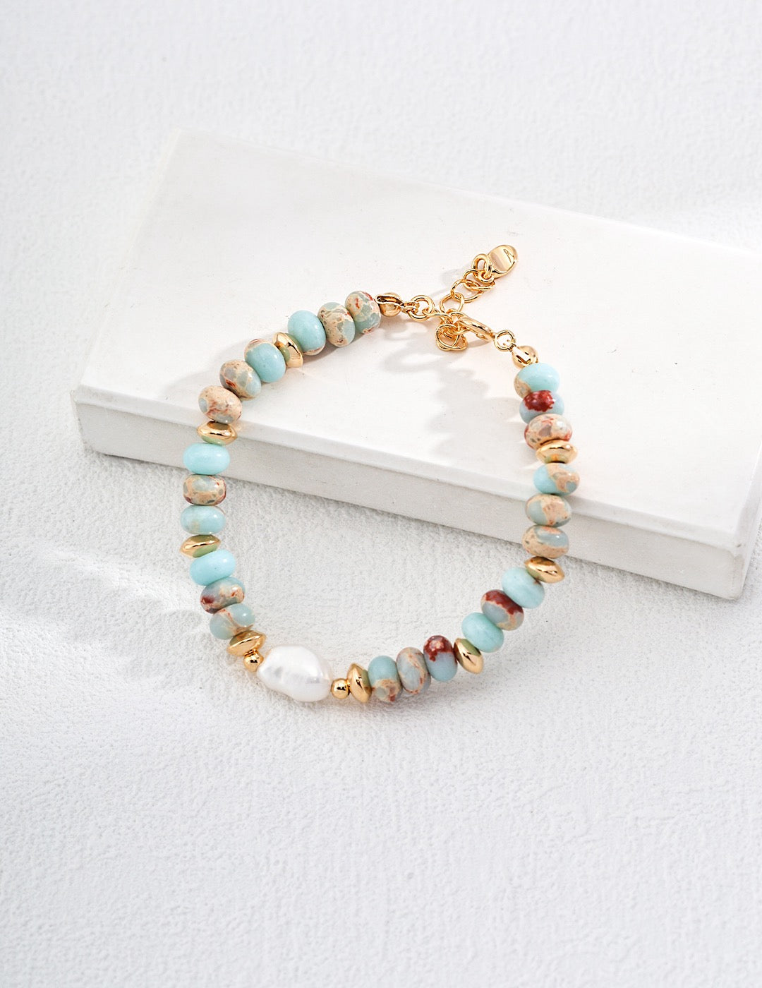 Natural Pearl Shoushan Stone Bracelet