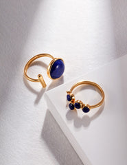 Sterling Silver Natural Lapis Lazuli Ring