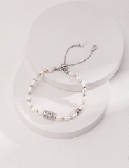 Elsa Sterling Silver Pearl Agate Zirconia Bracelet