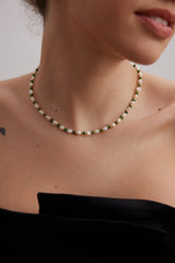 Pearl emerald necklace