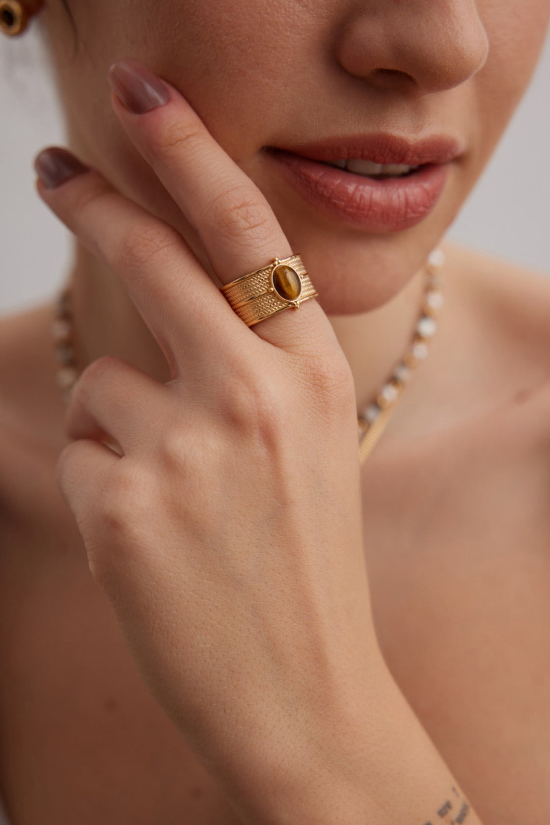 Mayan Sterling Silver Tiger Eye Ring