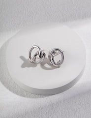 Sterling Silver Simple Styling Earrings