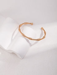 Sterling silver bamboo bracelet