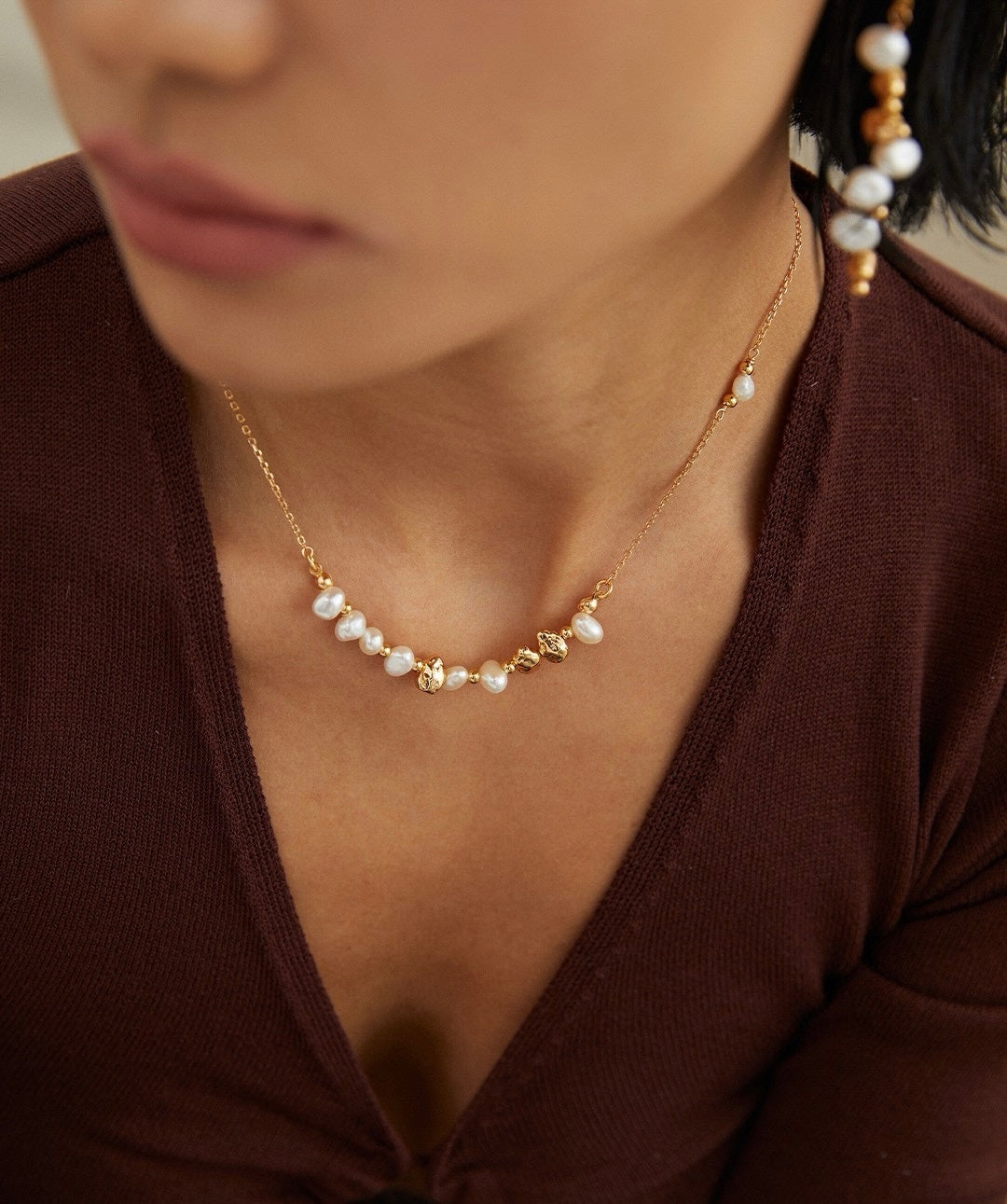 Sterling Silver Pearl Necklace