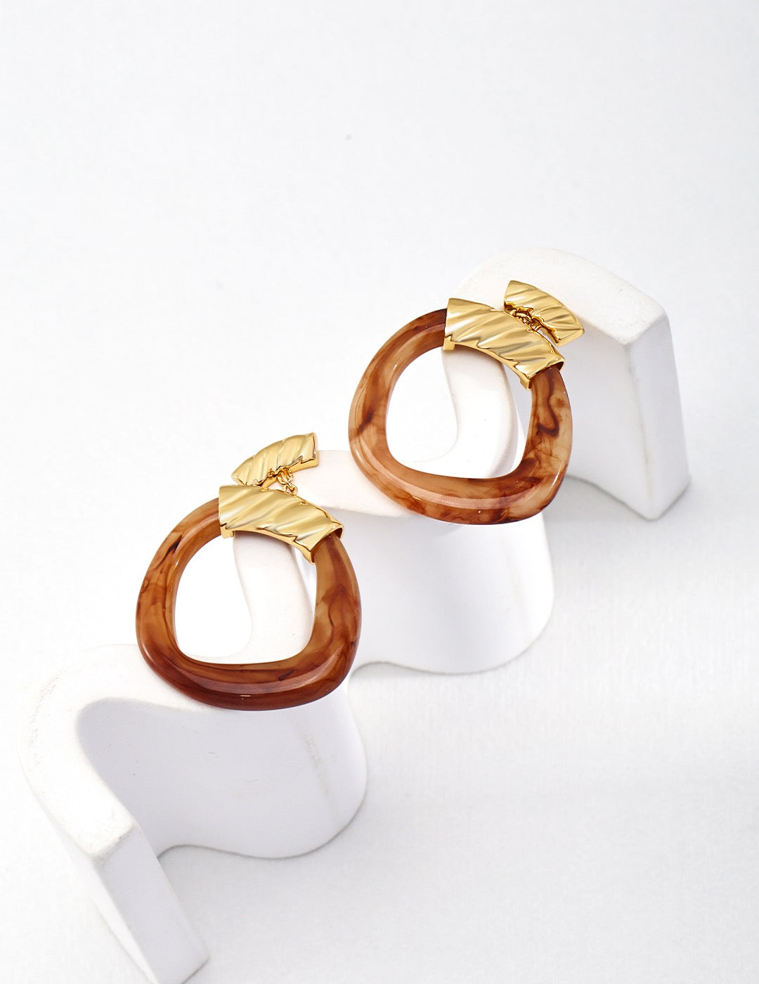 Modern ethnic style resin earrings