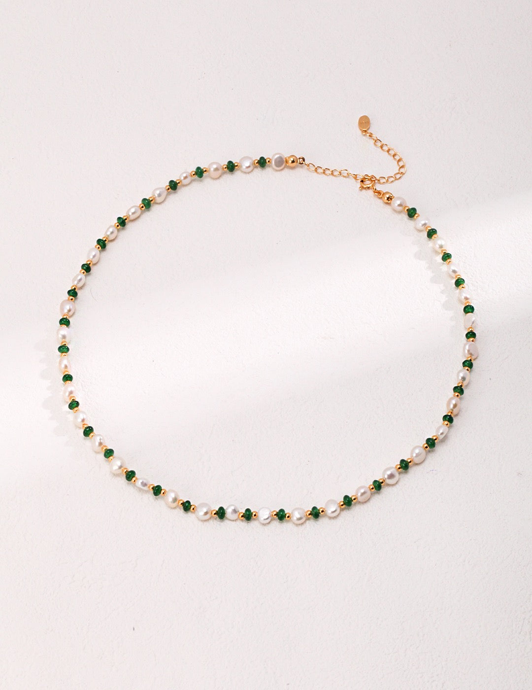 Pearl emerald necklace