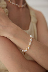 Natural irregular pearl bracelet