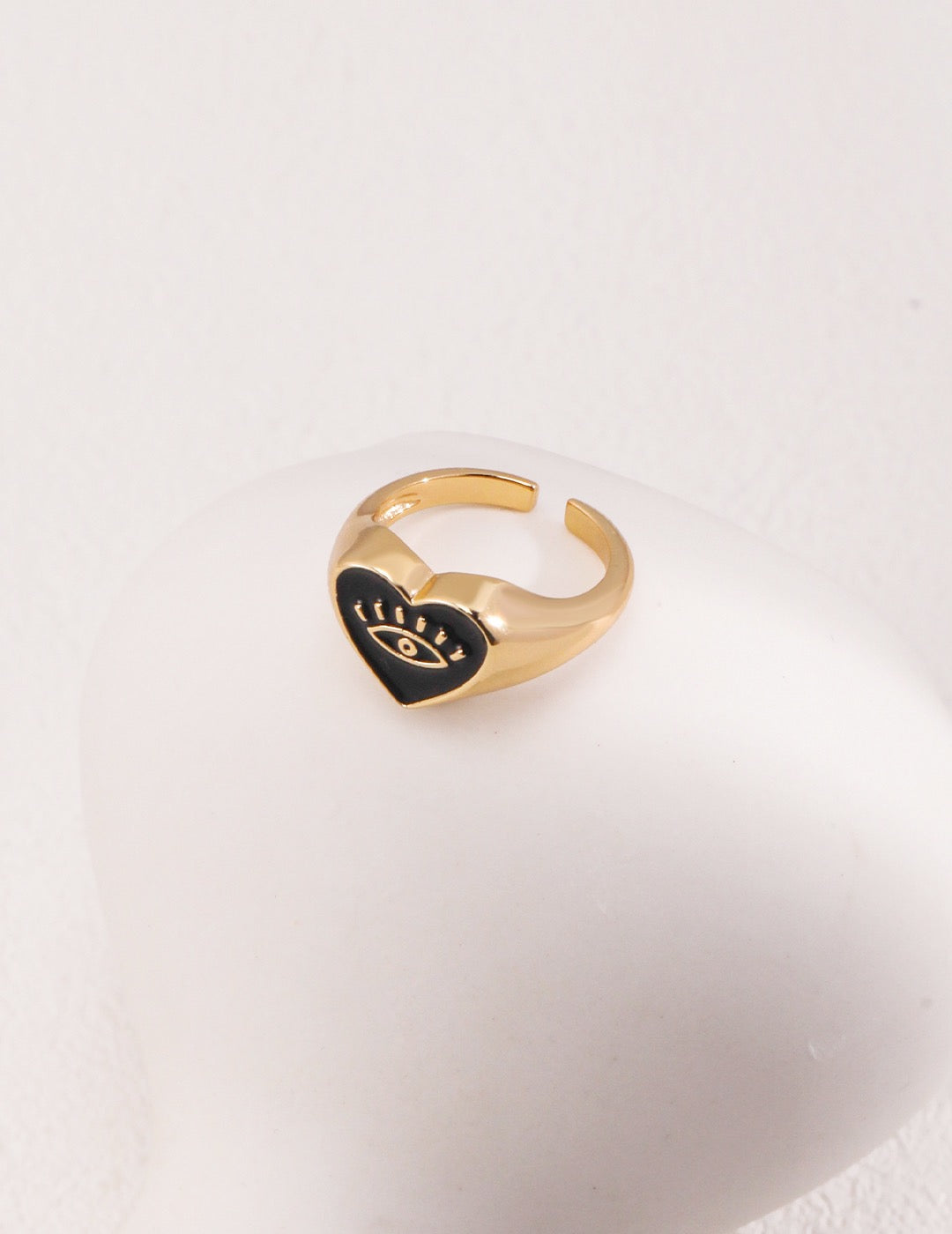 Sarah's Sterling Silver Drip Glaze Heart Ring