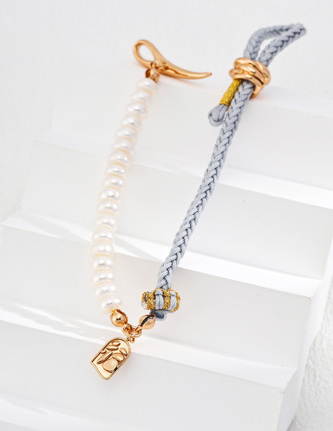 Natural Pearl Braided Rope Bracelet