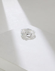 Giselle Sterling Silver Ring showcasing the premium S925 silver material