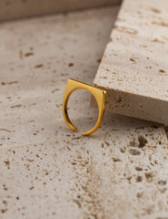 Close-up of Victoria Sterling Silver Ring's adjustable band