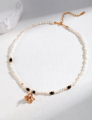 Intricate gown-inspired design elements in Dance series Pearl Chain Necklace